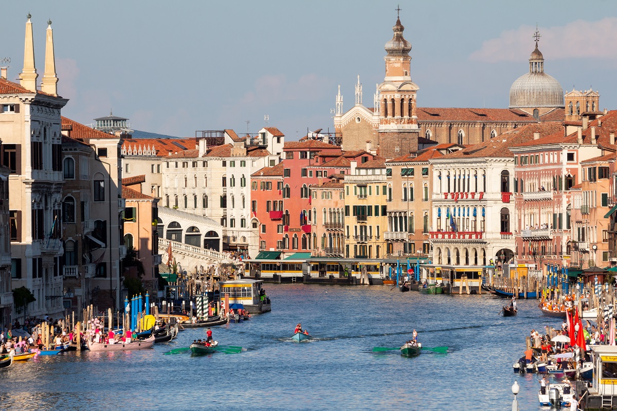 A rowing event on the Grand Canal in Venice